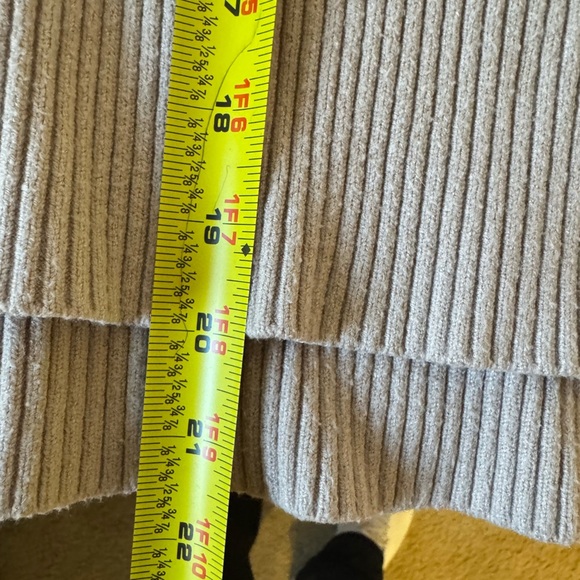 ANTHROPOLOGIE Saturday Sunday Womens Med Cowl Neck Sweater Textured Chevron Tan - Picture 9 of 10